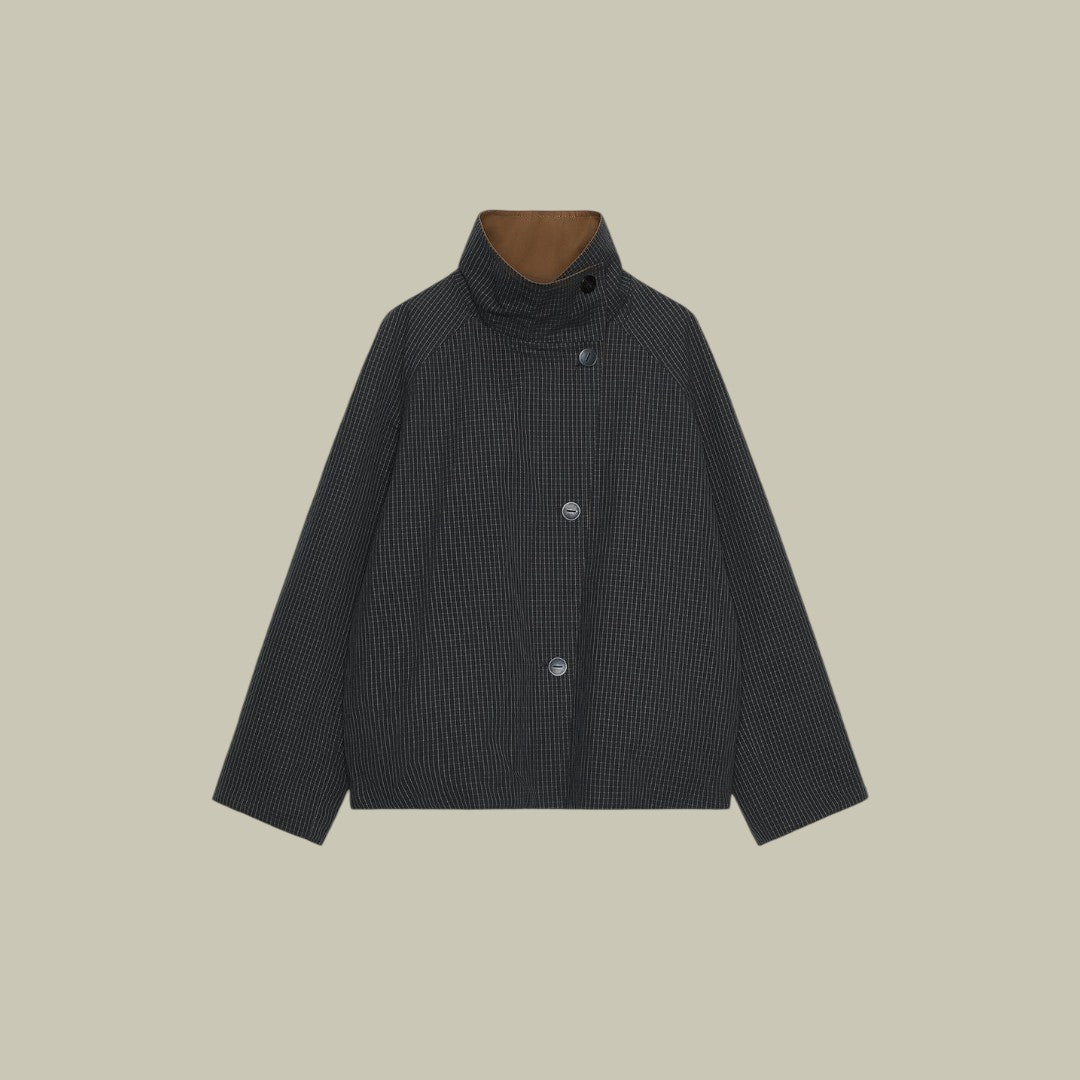 Womens Jacket with Asymmetric Buttons
