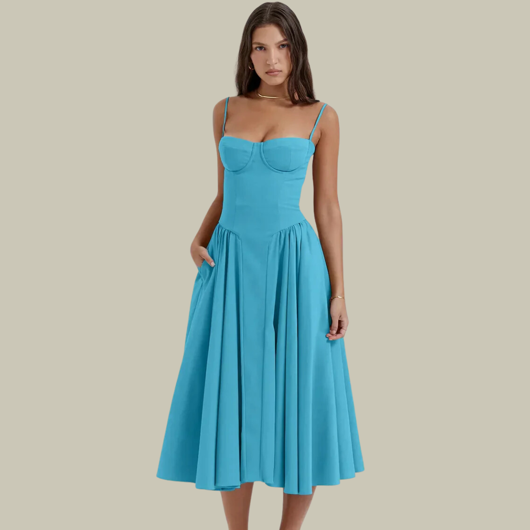 Lux & Classy • Women's Elegant Sleeveless Corset Dress