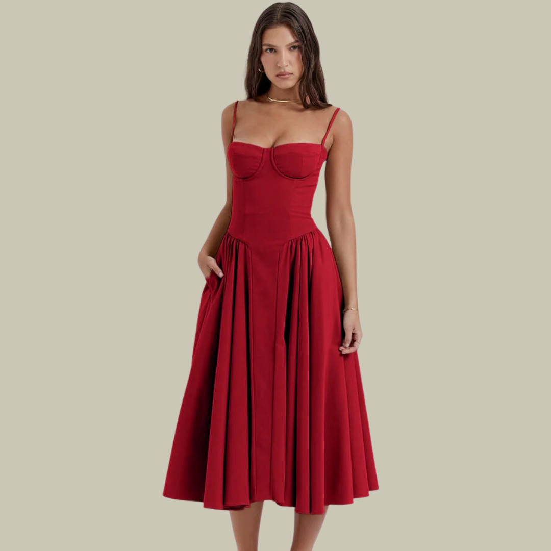 Lux & Classy • Women's Elegant Sleeveless Corset Dress