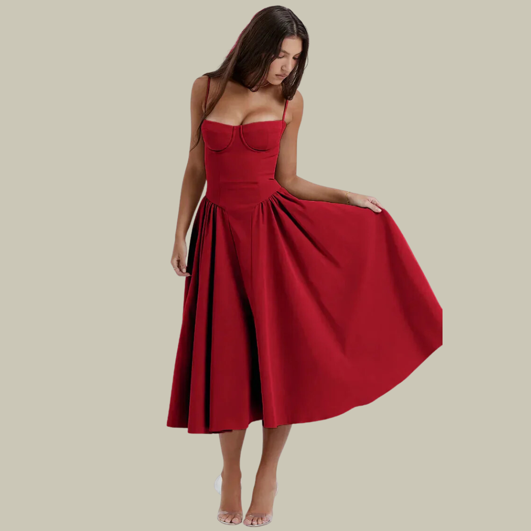 Lux & Classy • Women's Elegant Sleeveless Corset Dress