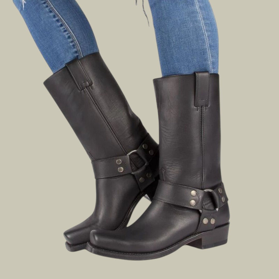 Womens Leather Cowboy Boots