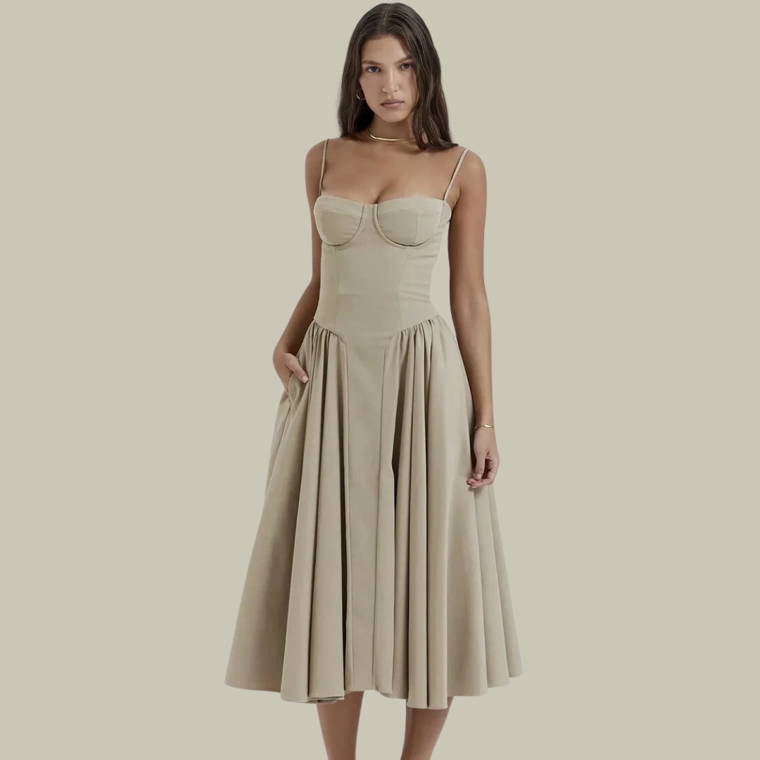 Lux & Classy • Women's Elegant Sleeveless Corset Dress