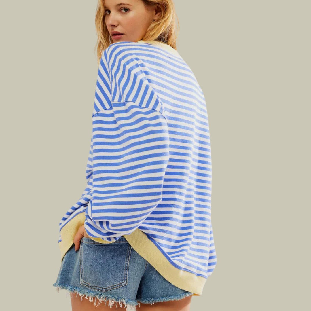 Womens Oversized Striped Shirt