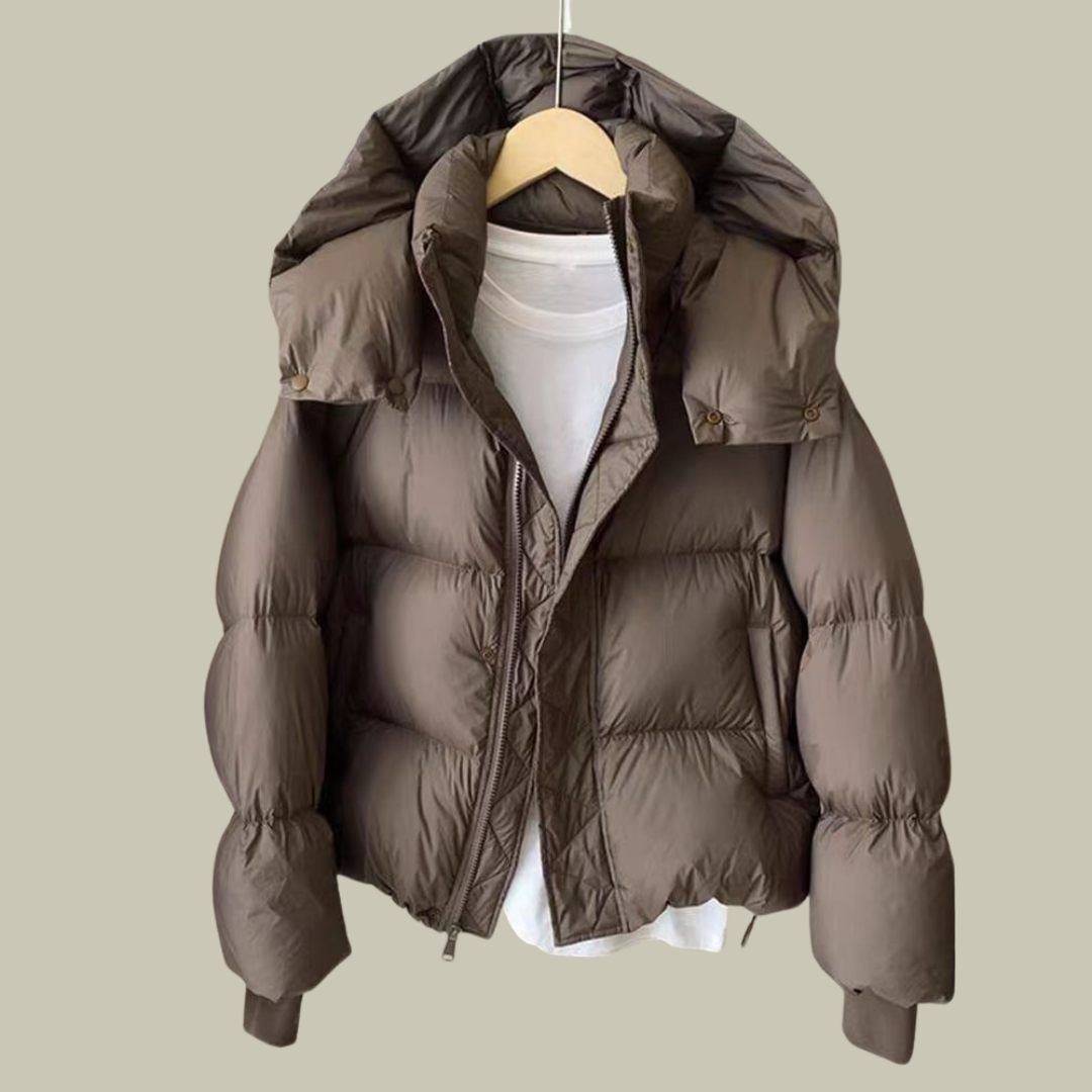 Lux & Classy • Women's Warm Hooded Short Puffer Jacket