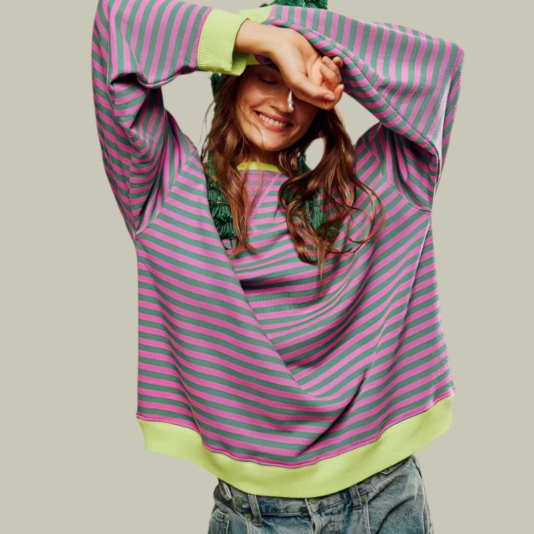 Womens Oversized Striped Shirt