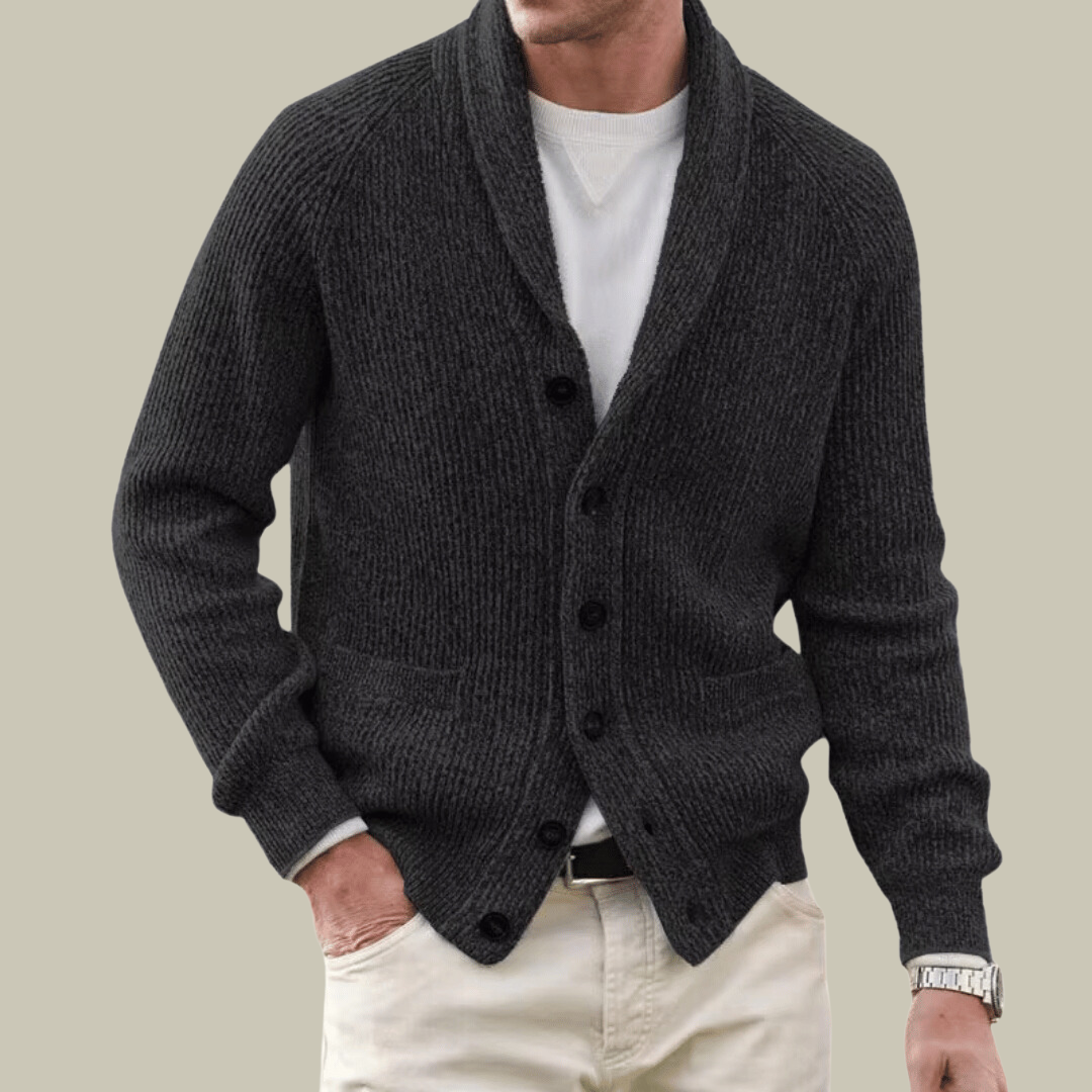 Mens Warm Cardigan Winter Comfort Blend