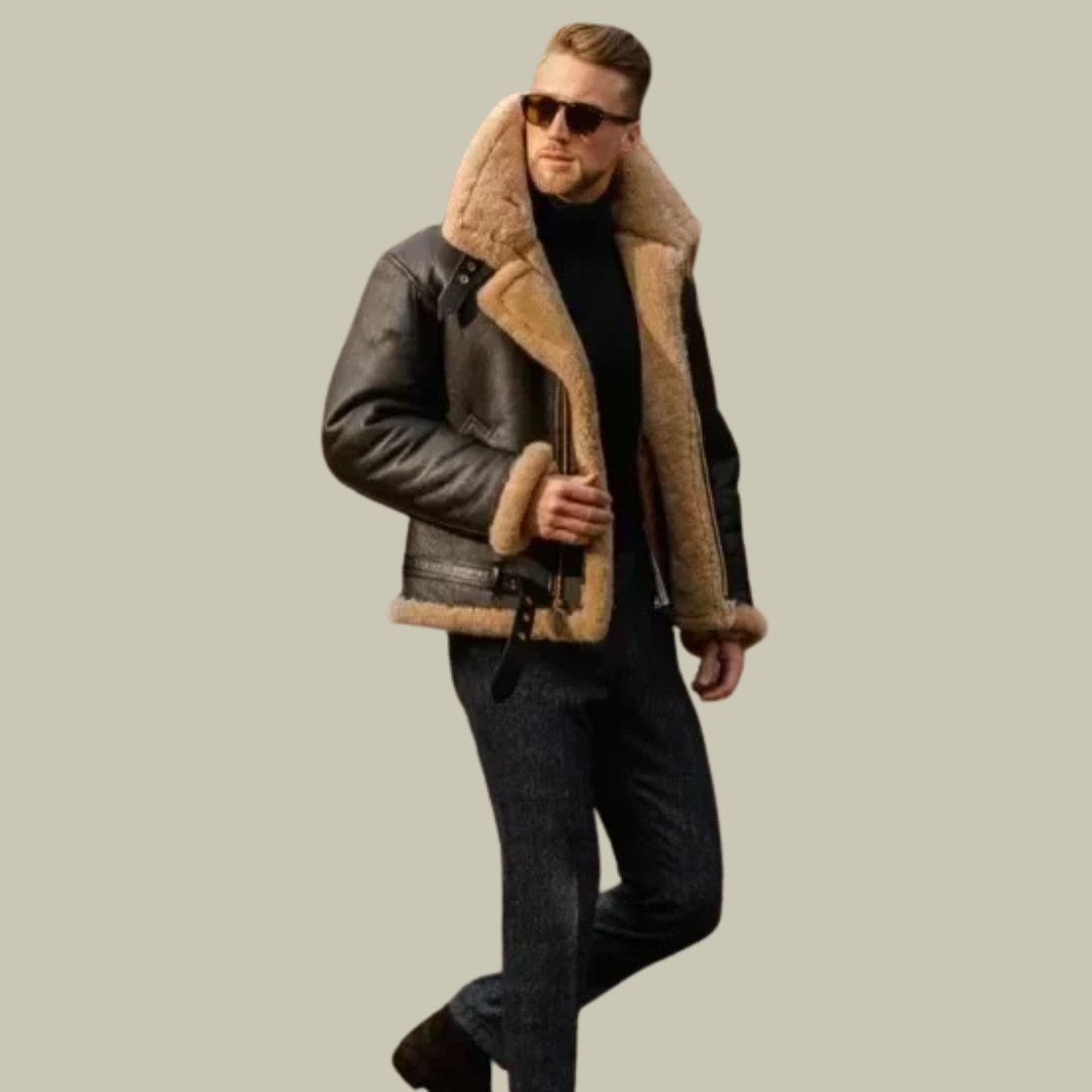 Lux & Classy • Men's Warm Winter Pilot Jacket