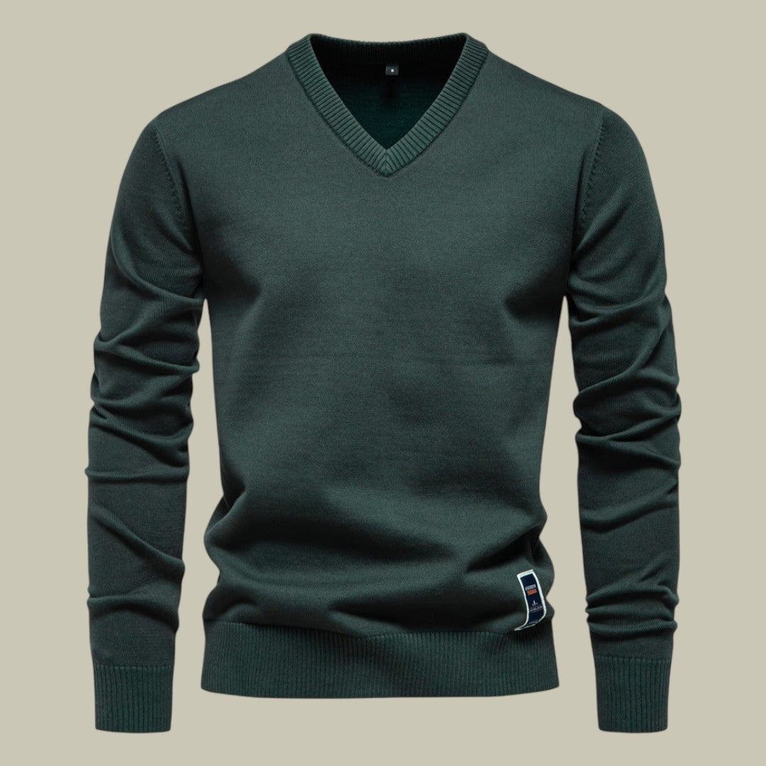 Mens Sweater V Neck Warm