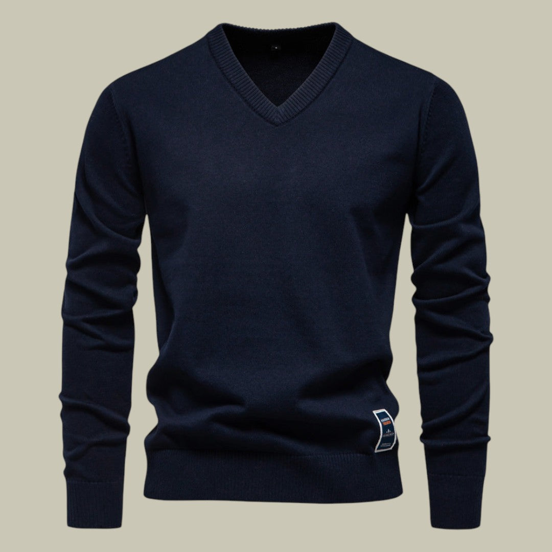 Mens Sweater V Neck Warm