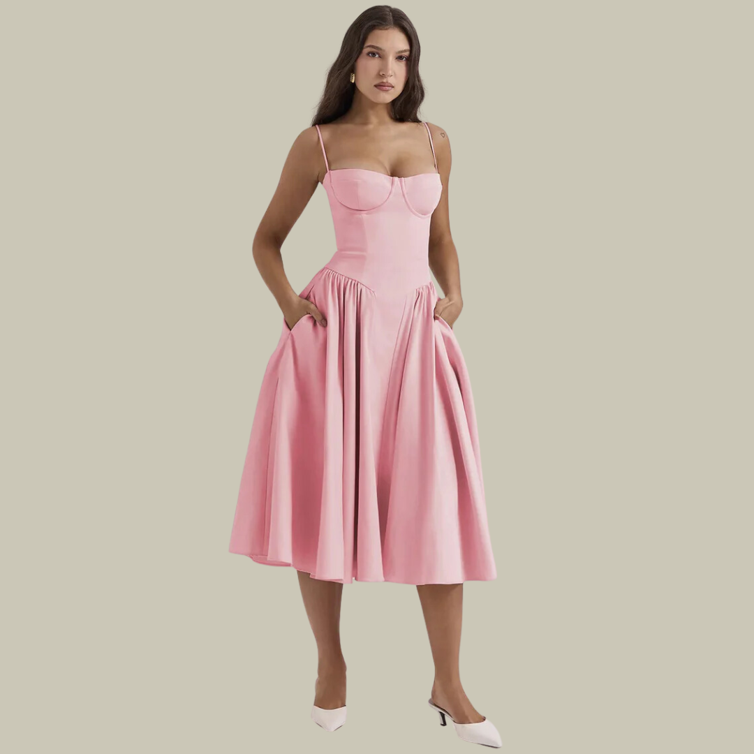 Lux & Classy • Women's Elegant Sleeveless Corset Dress