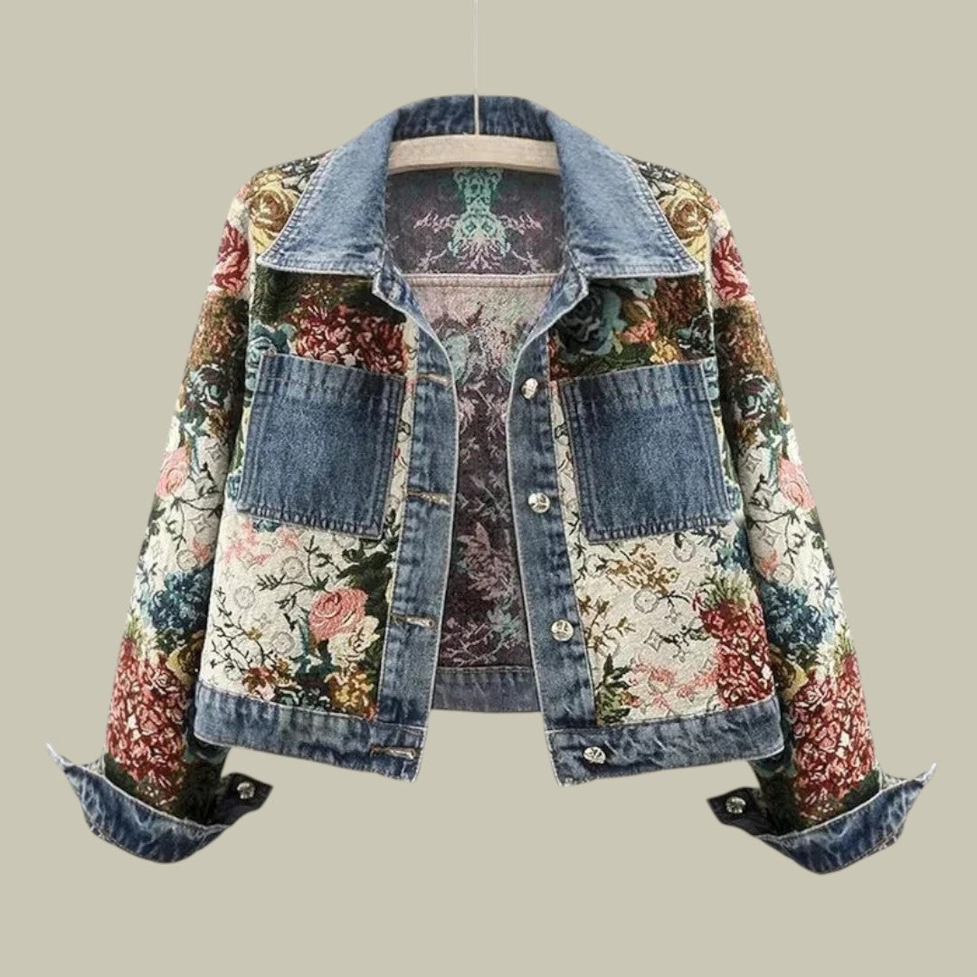 Womens Denim Jacket Floral