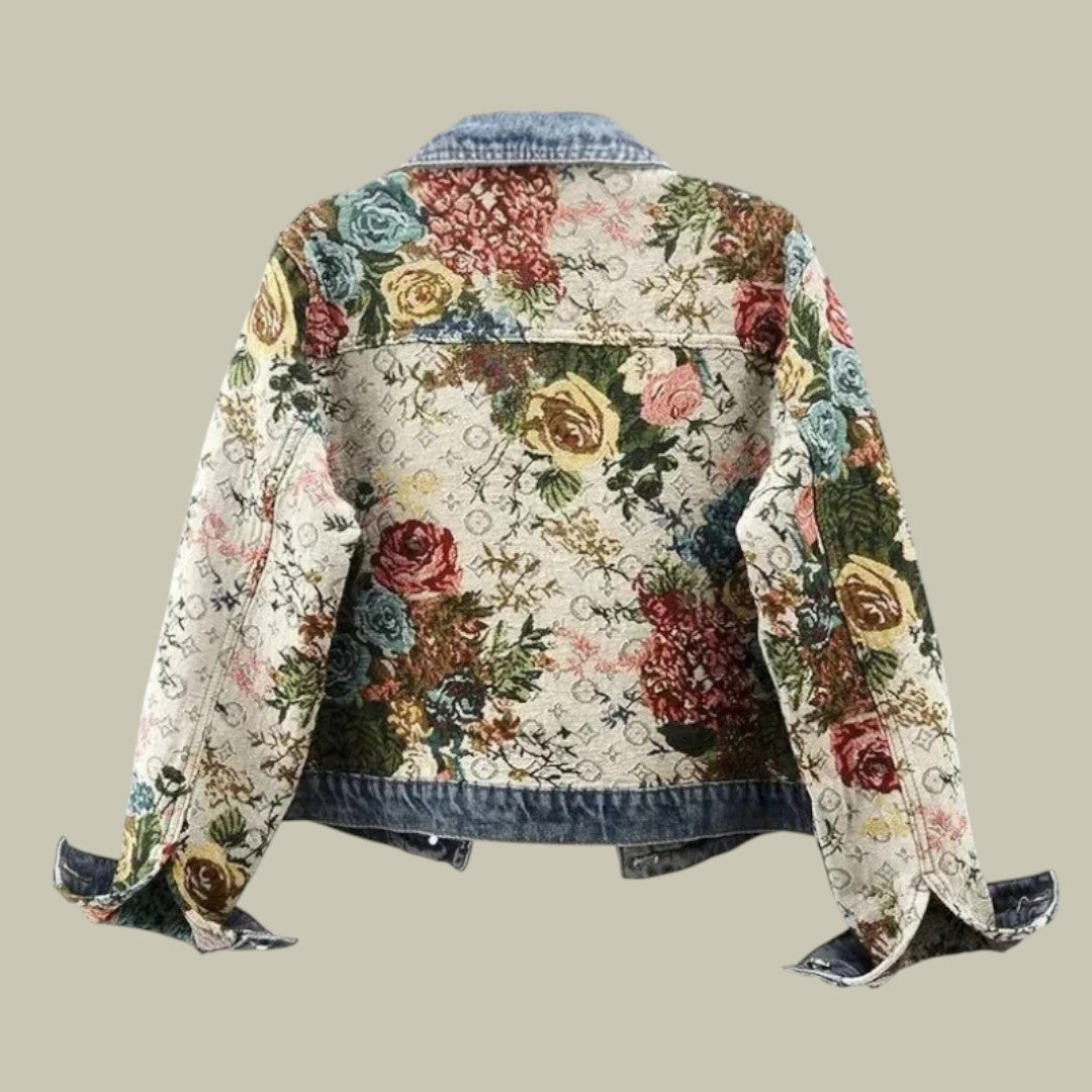 Womens Denim Jacket Floral