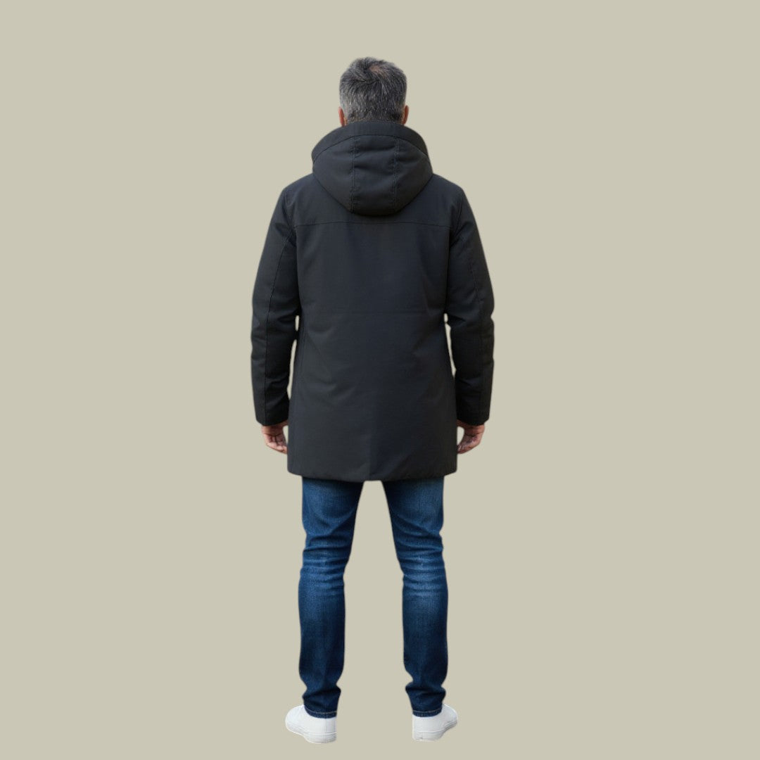 Mens Warm Winter Jacket Long Hooded
