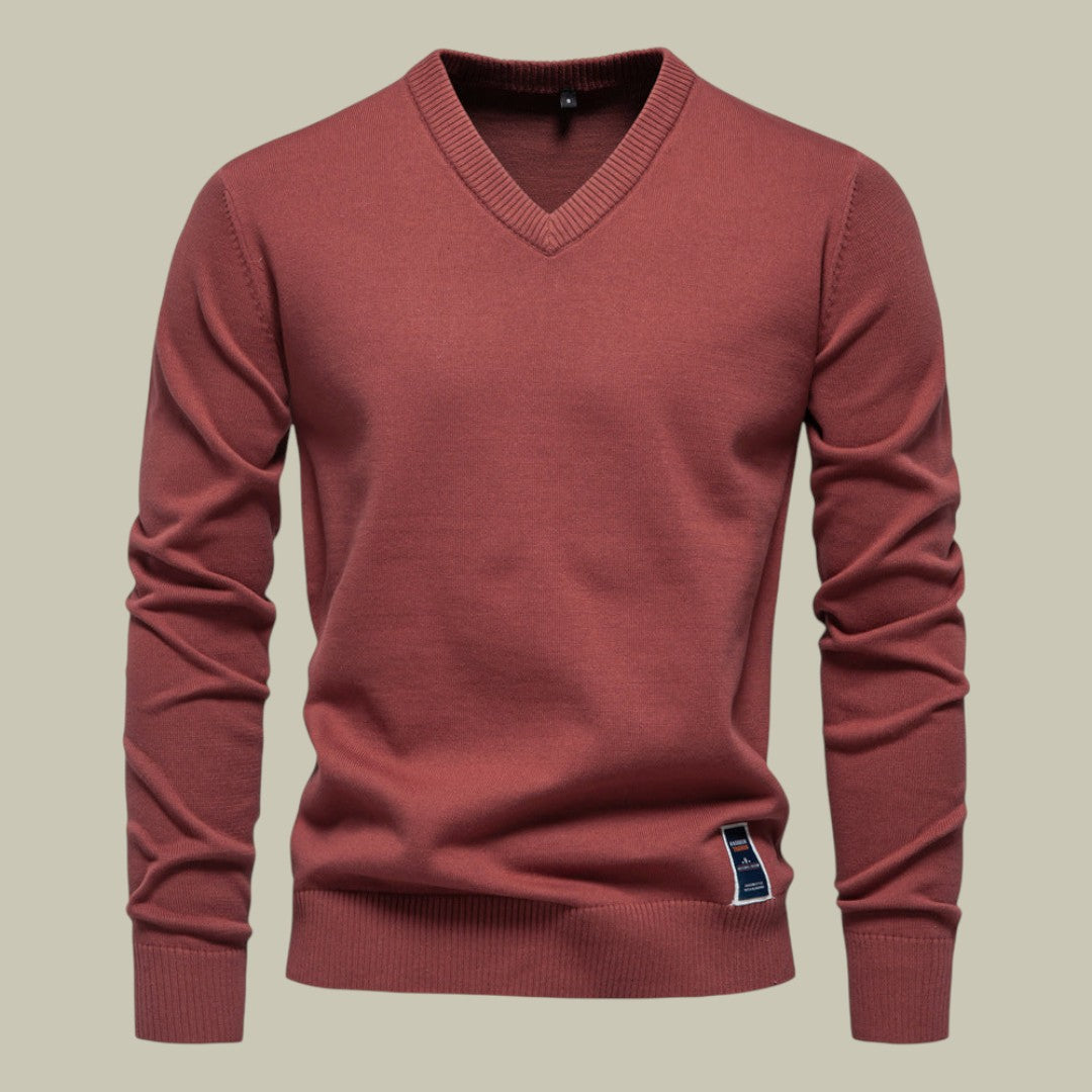 Mens Sweater V Neck Warm