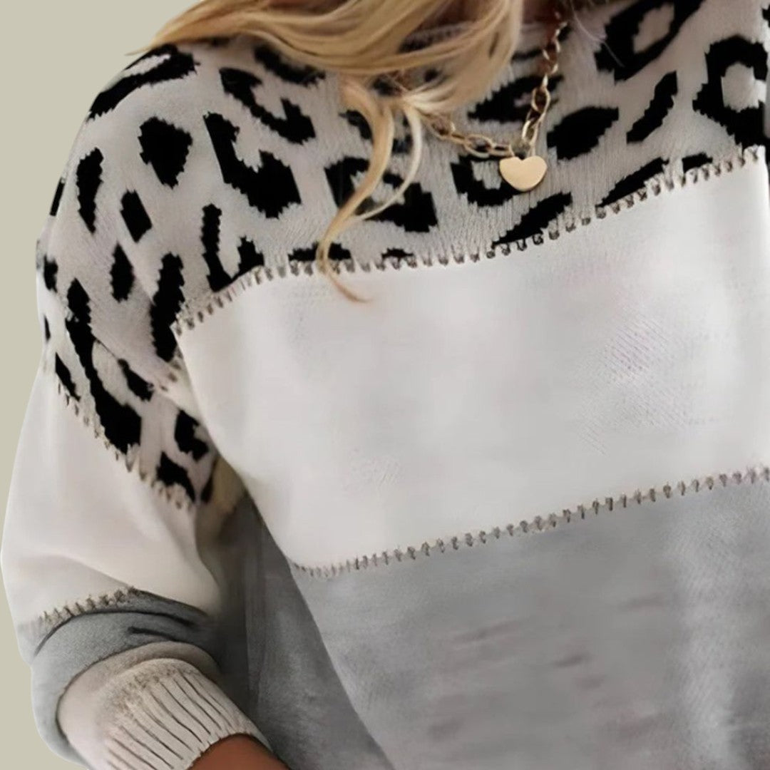 Womens Leopard Print Sweater