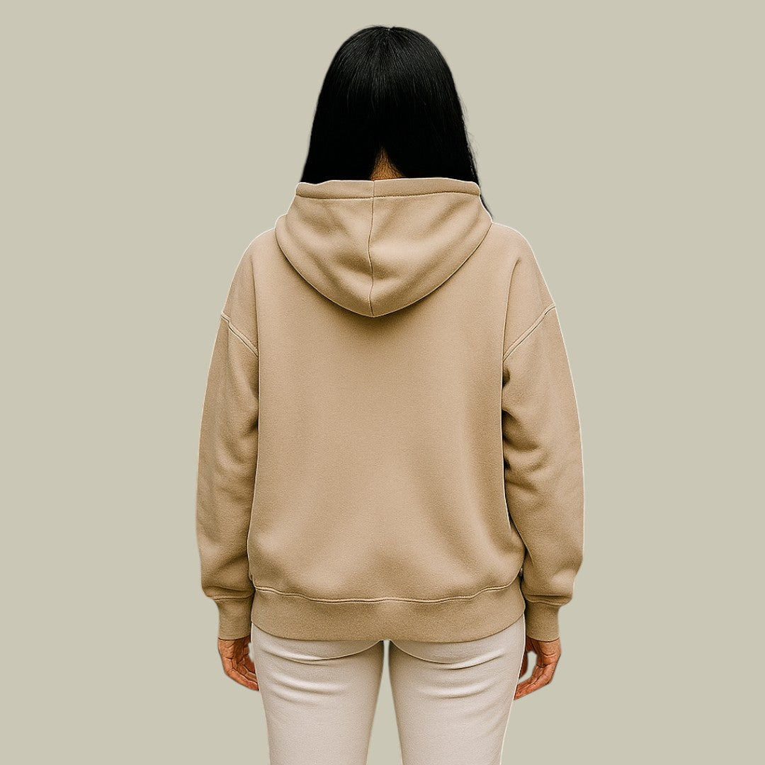 Womens Oversized Warm V-neck Hoodie