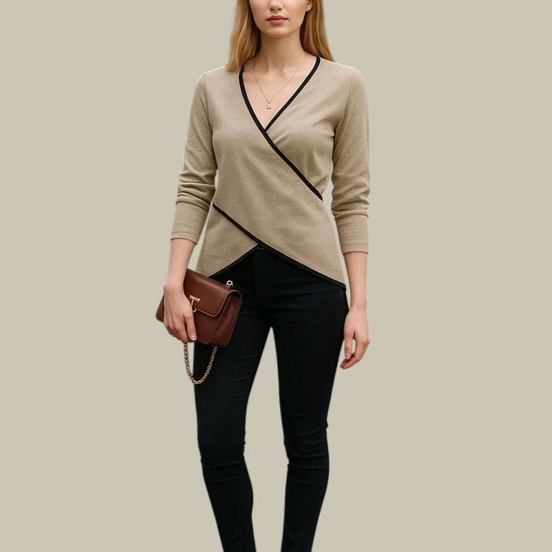 Lux & Classy • Women's Elegant V-Neck Longsleeve