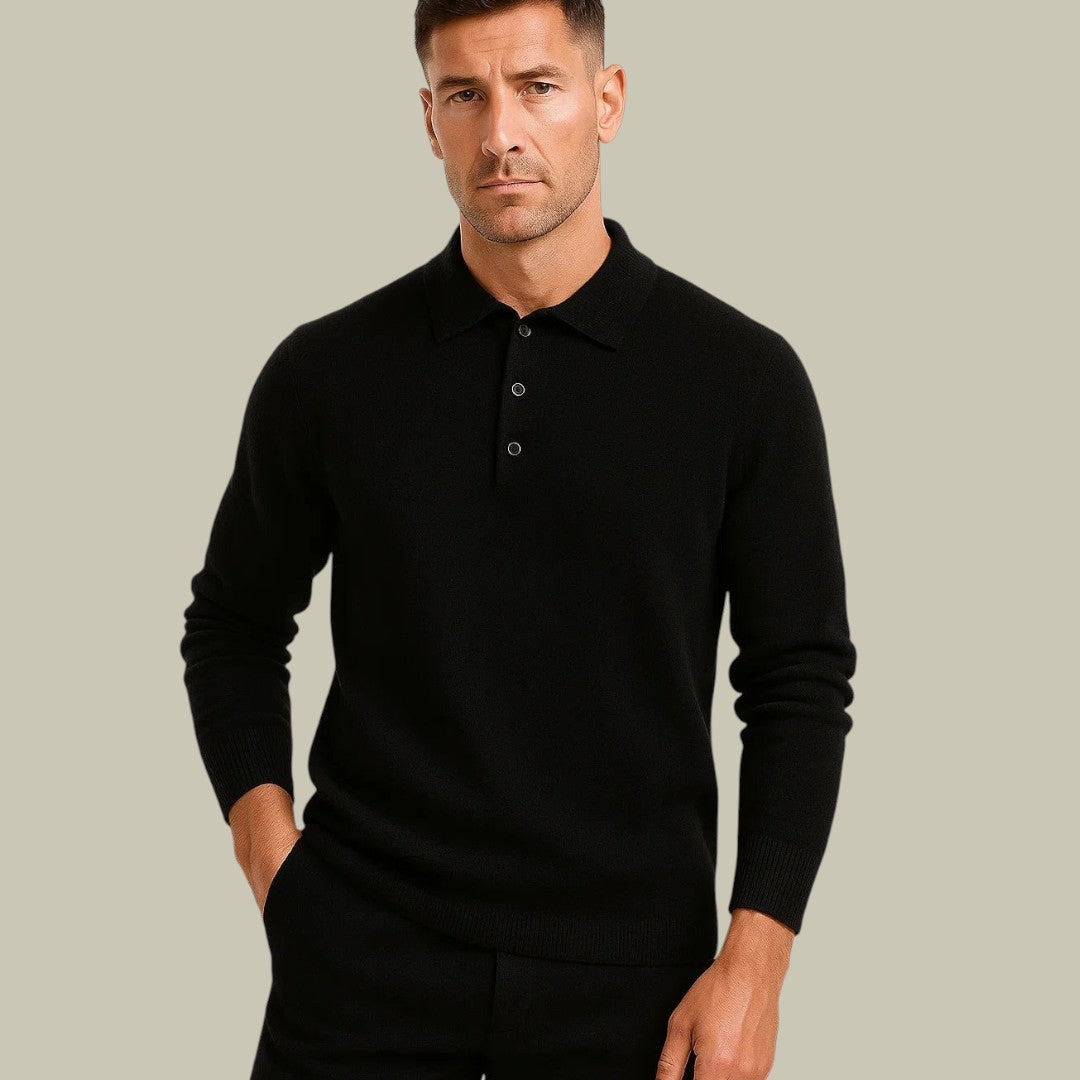Mens Merino Polo Sweater