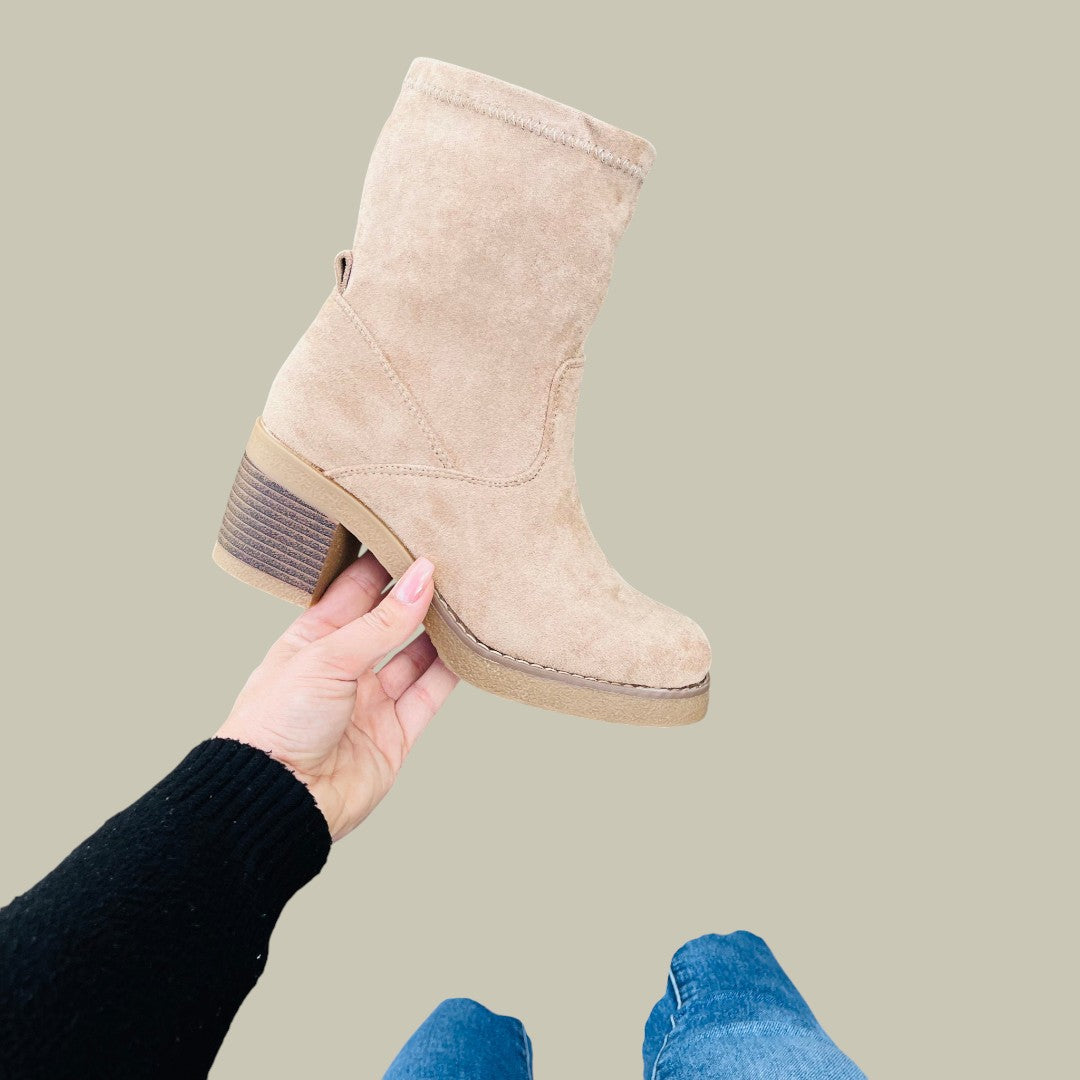 Womens Boots Suede Khaki