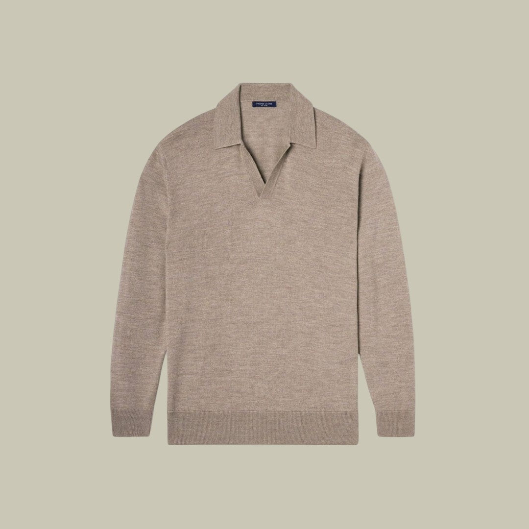 Mens Sweater Merino Wool V Neck