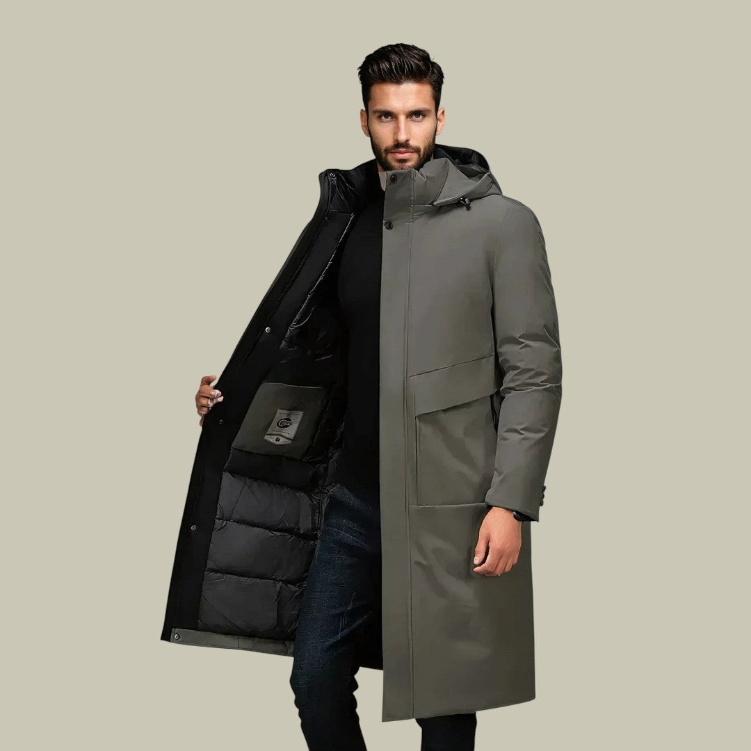 Mens Winter Jacket Warm Long