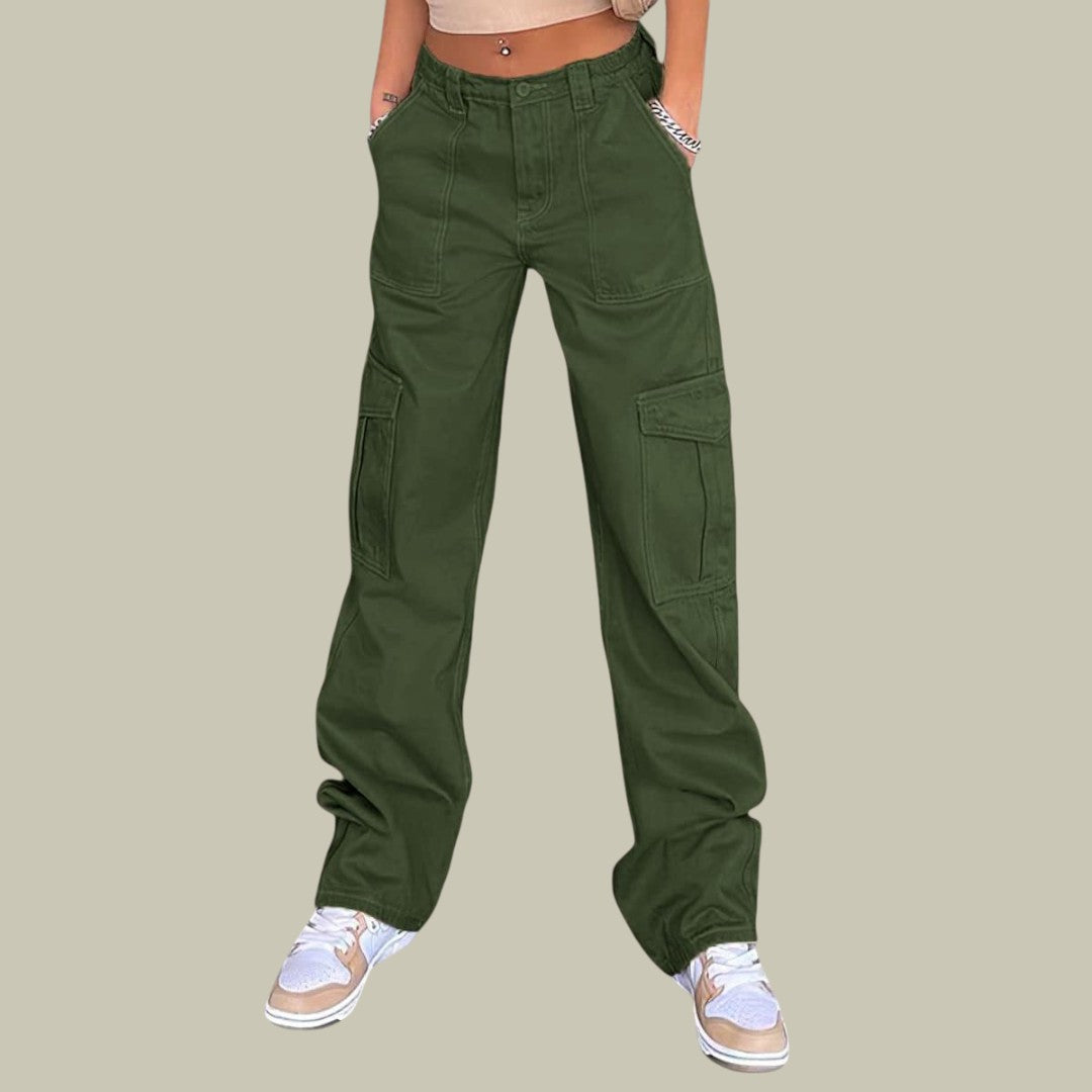 Womens Cargo Pants Wide Leg