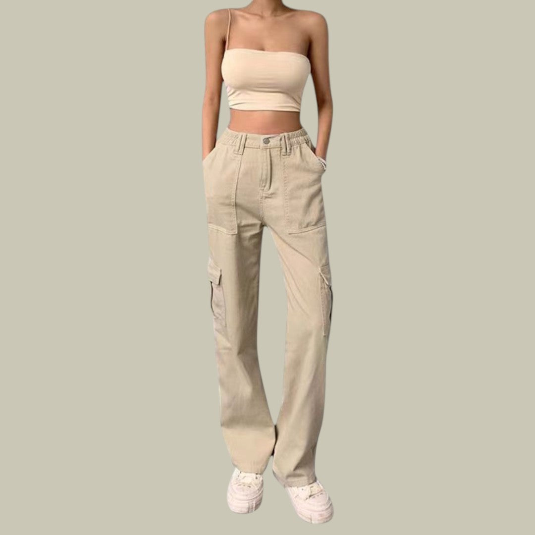 Womens Cargo Pants Wide Leg