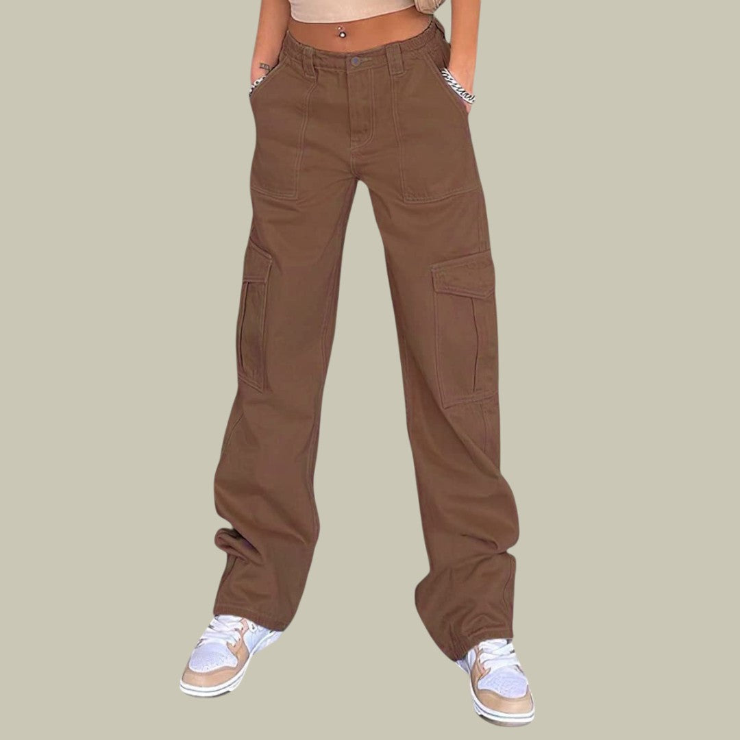 Womens Cargo Pants Wide Leg