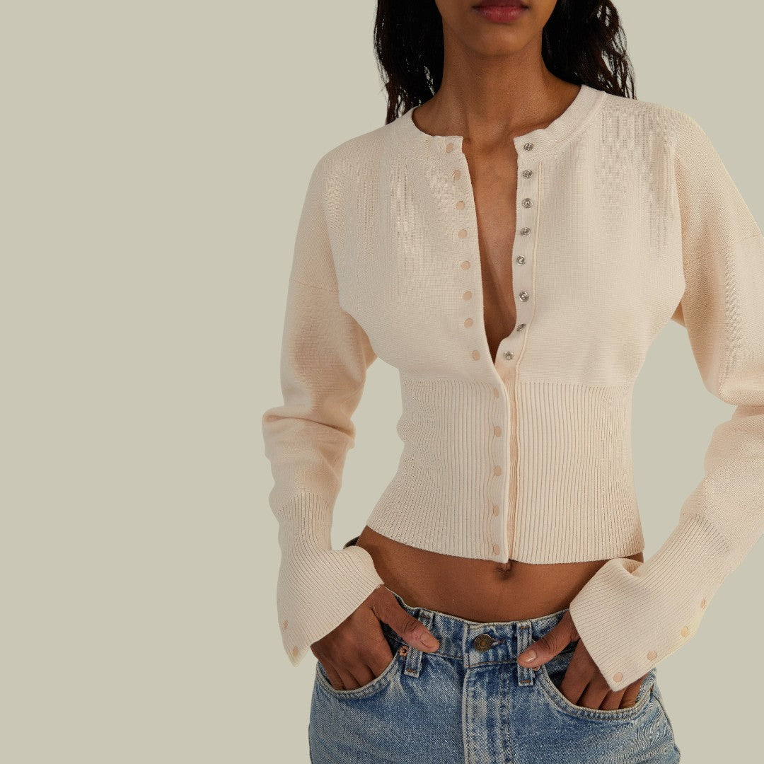 Womens Cardigan Fitted ButtonUp