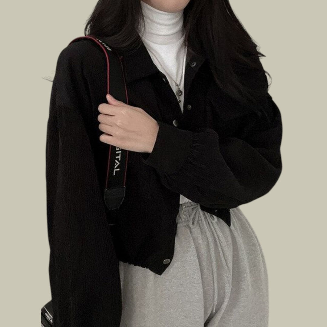 Womens Jacket Corduroy Cropped