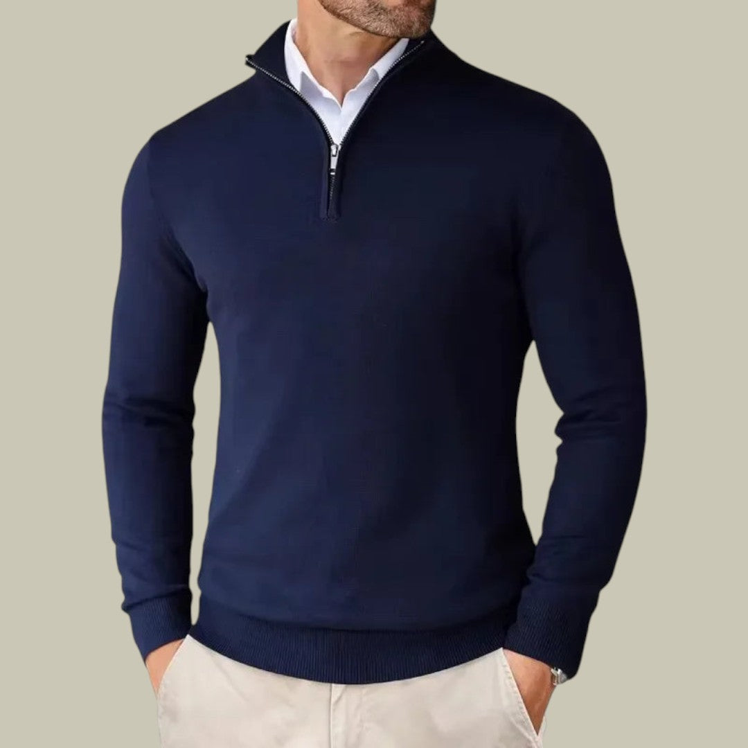 Mens Casual Half Zip Sweater