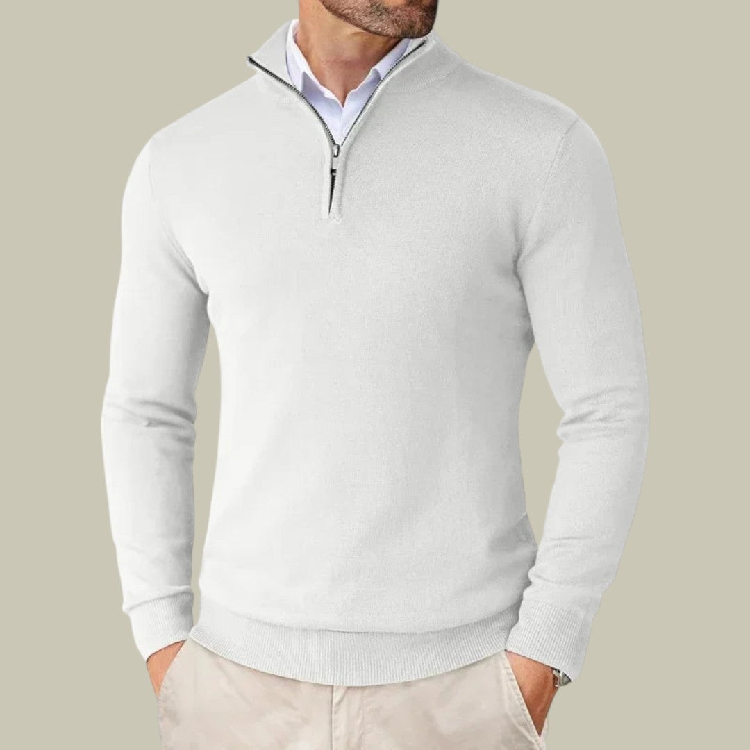 Mens Casual Half Zip Sweater