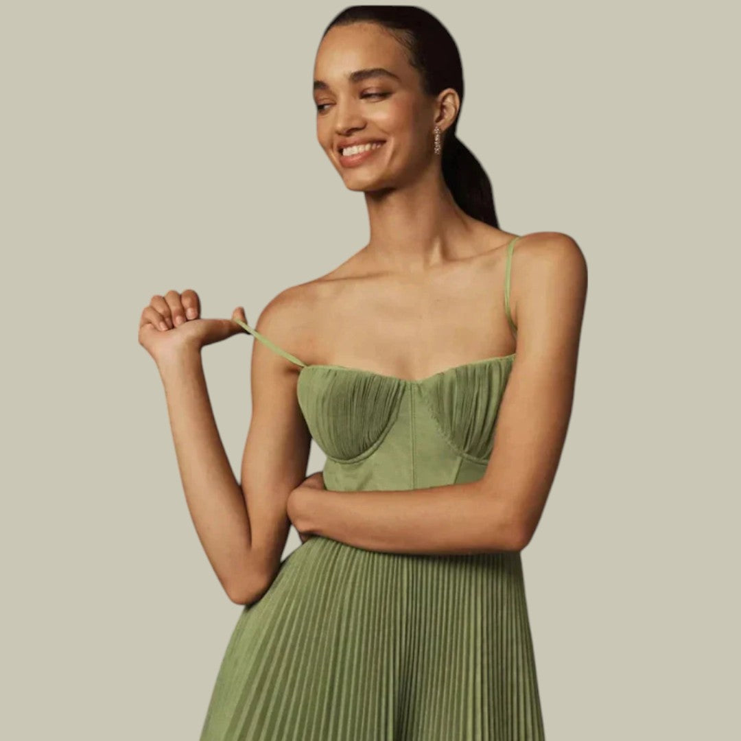 Lux & Classy • Women's Elegant Pleated Design Dress