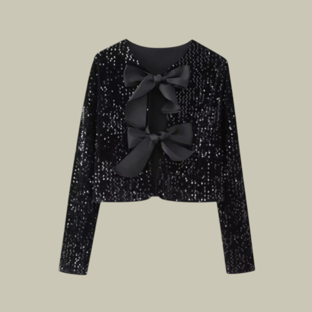 Lux & Classy • Women's Chic Sequin Cardigan