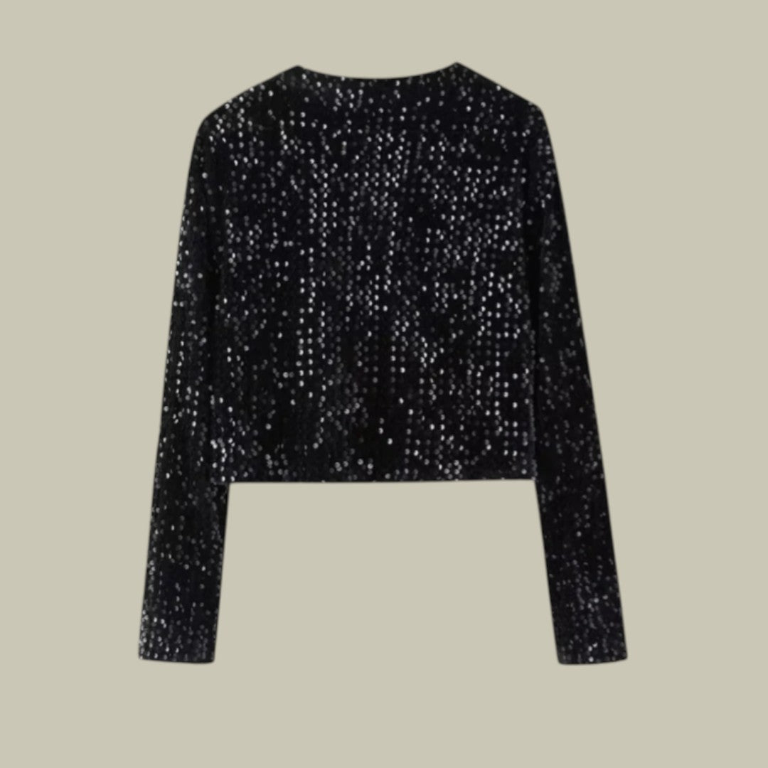 Lux & Classy • Women's Chic Sequin Cardigan
