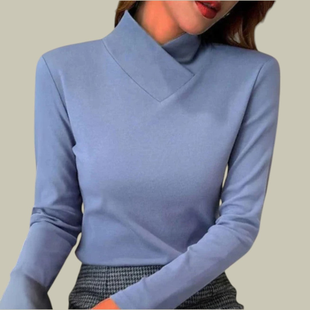 Womens Long Sleeve Shirt Blue