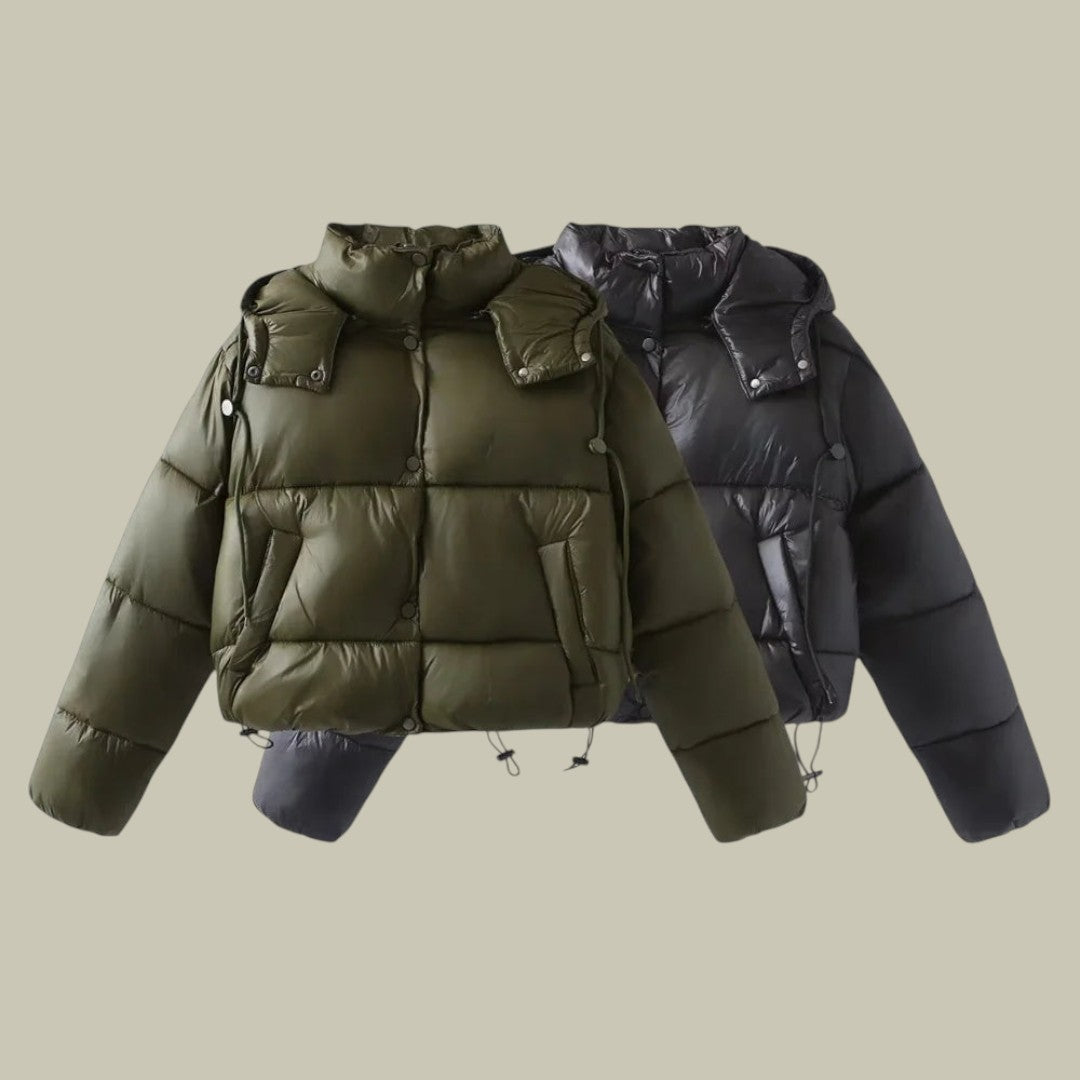 Womens Puffer Jacket Padded Hooded