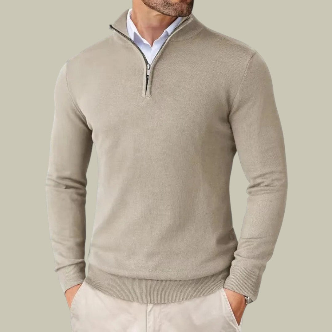 Mens Casual Half Zip Sweater