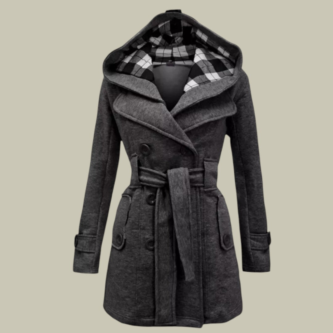 Womens Hooded Trench Coat