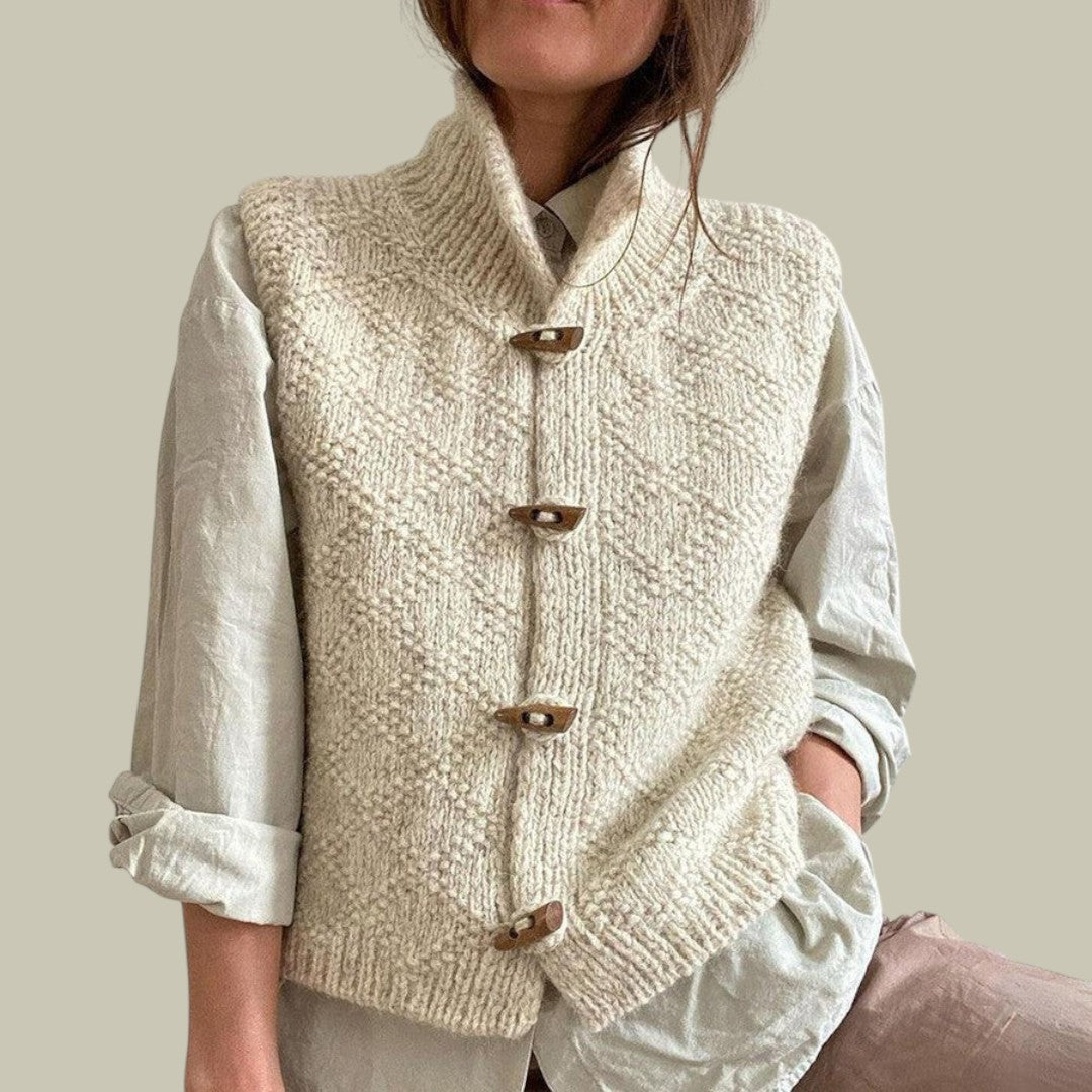 Womens Knitted Cardigan Beige