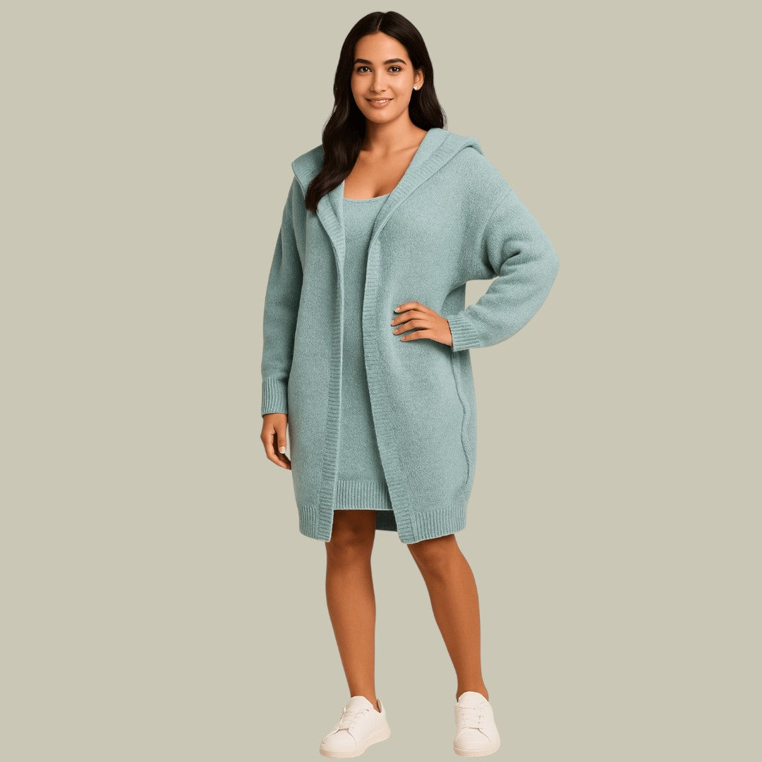 Womens Oversized Hooded Cardigan