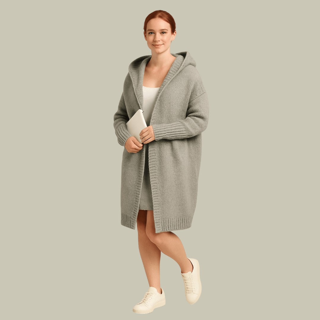 Womens Oversized Hooded Cardigan