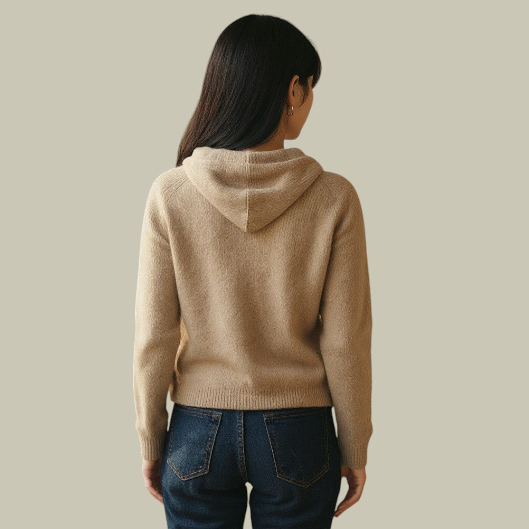 Womens Textured Hoodie Warm