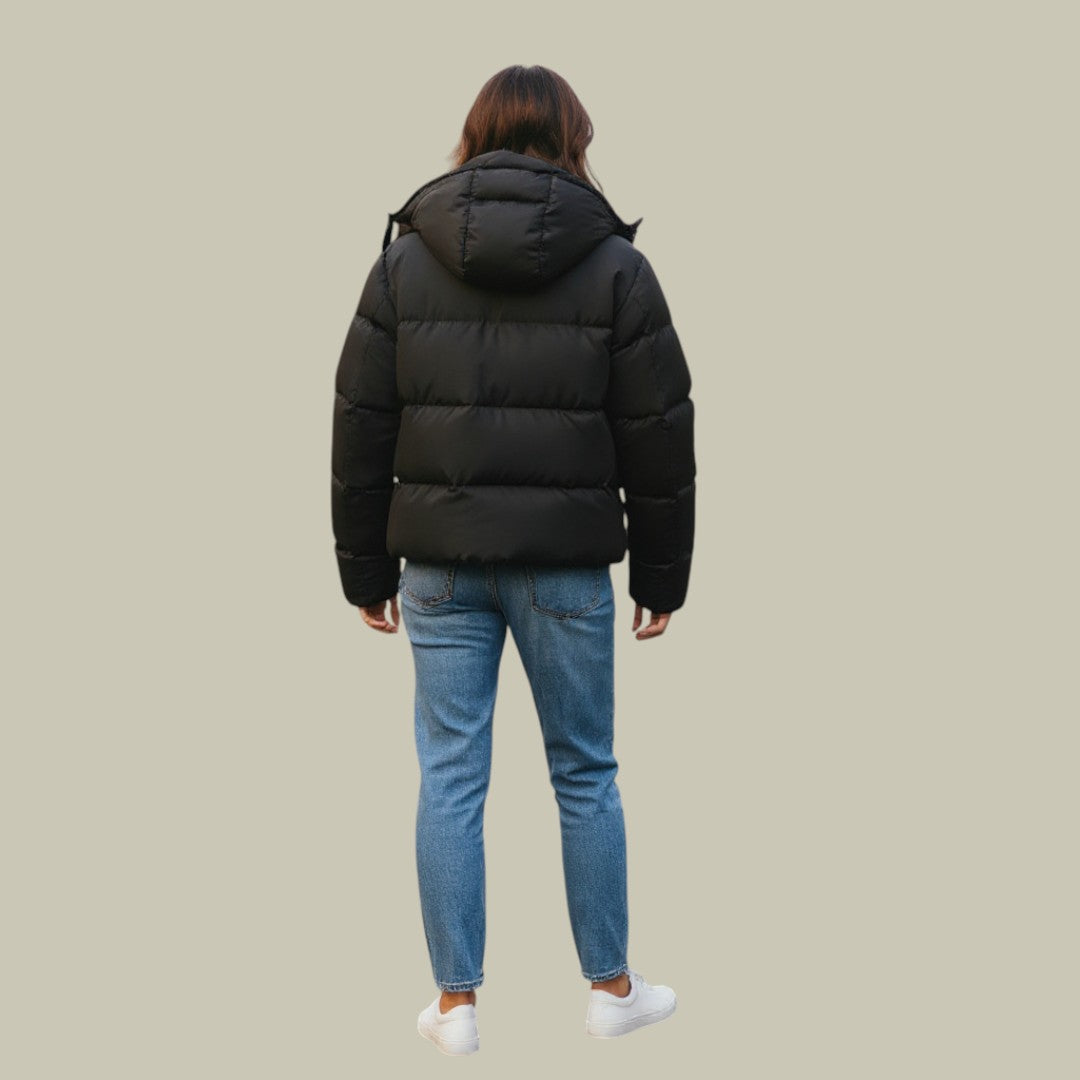 Womens Winter Jacket Hooded Black