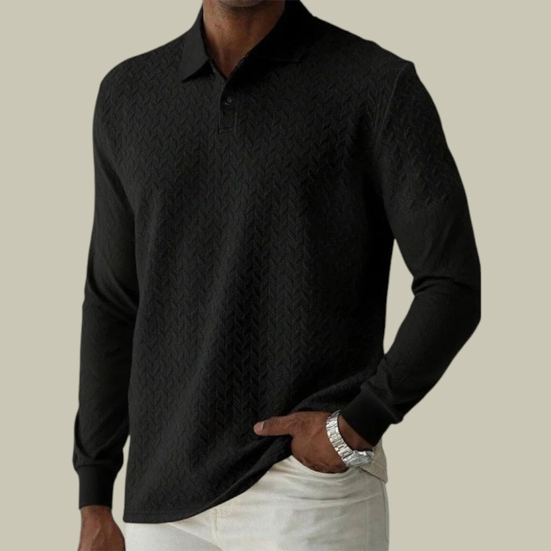 Mens Long Sleeve Polo Shirt