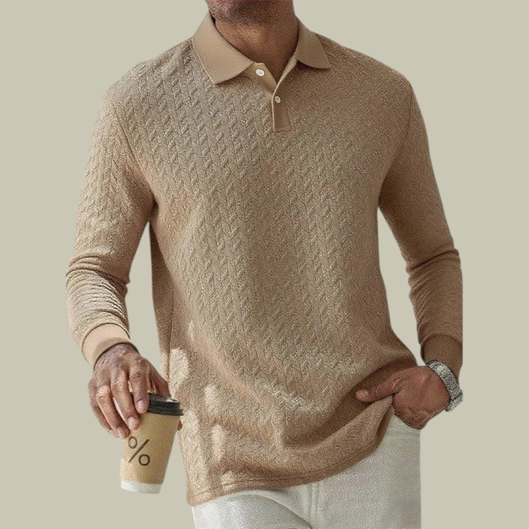 Mens Long Sleeve Polo Shirt