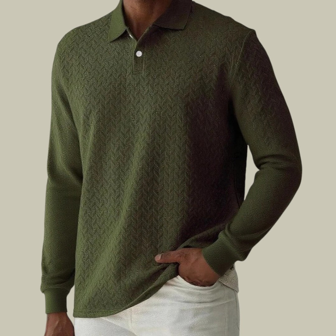 Mens Long Sleeve Polo Shirt