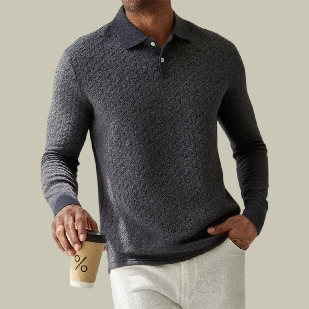 Mens Long Sleeve Polo Shirt