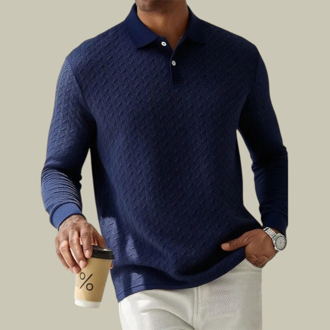 Mens Long Sleeve Polo Shirt