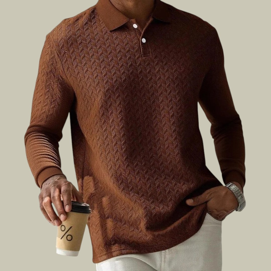 Mens Long Sleeve Polo Shirt